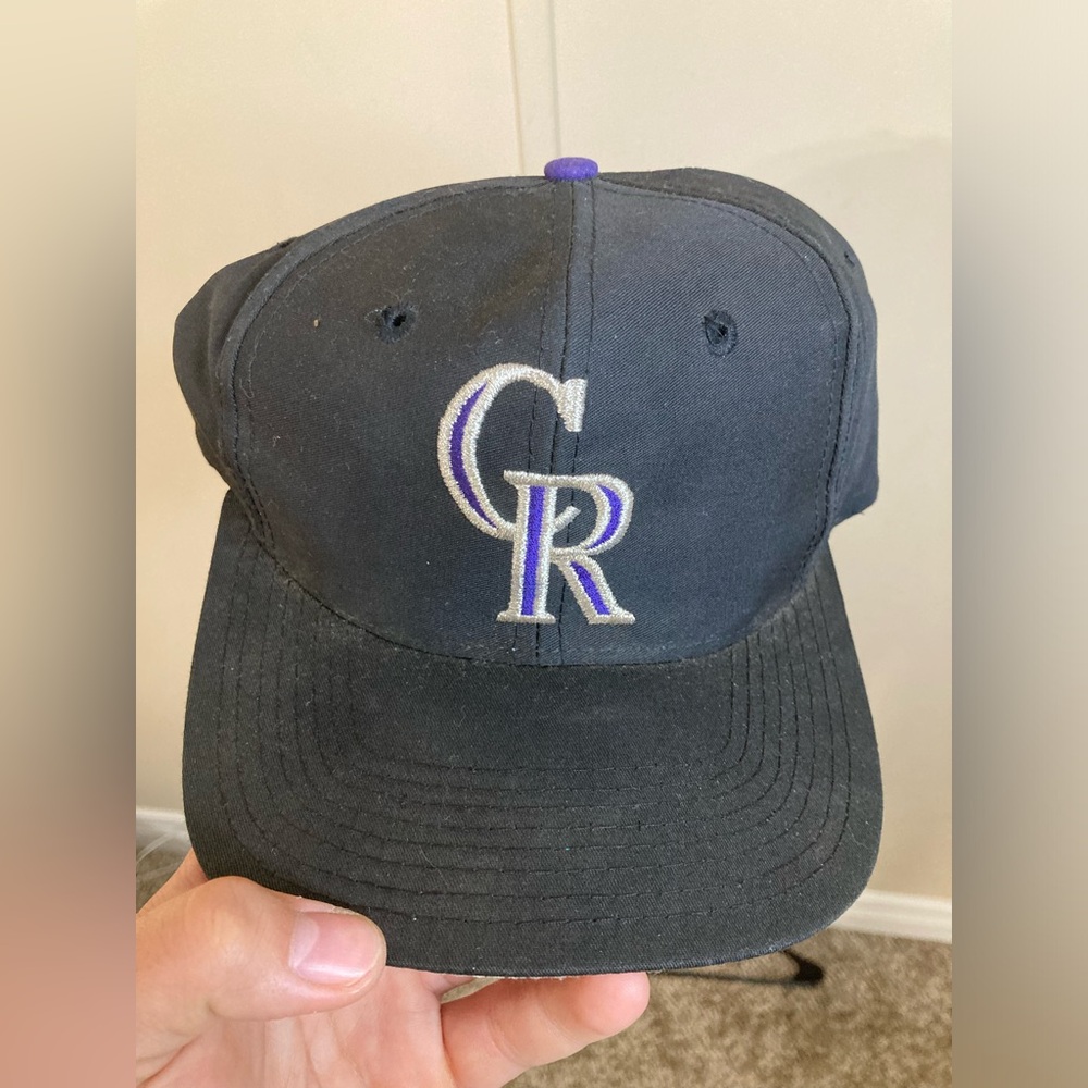 Vintage Colorado Rockies Snapback Black MLB Hat